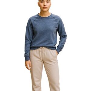 Junk Food Clothing Burn Out Sweatshirt Women Color Denim Size M